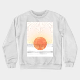 Abstract orange sun Crewneck Sweatshirt